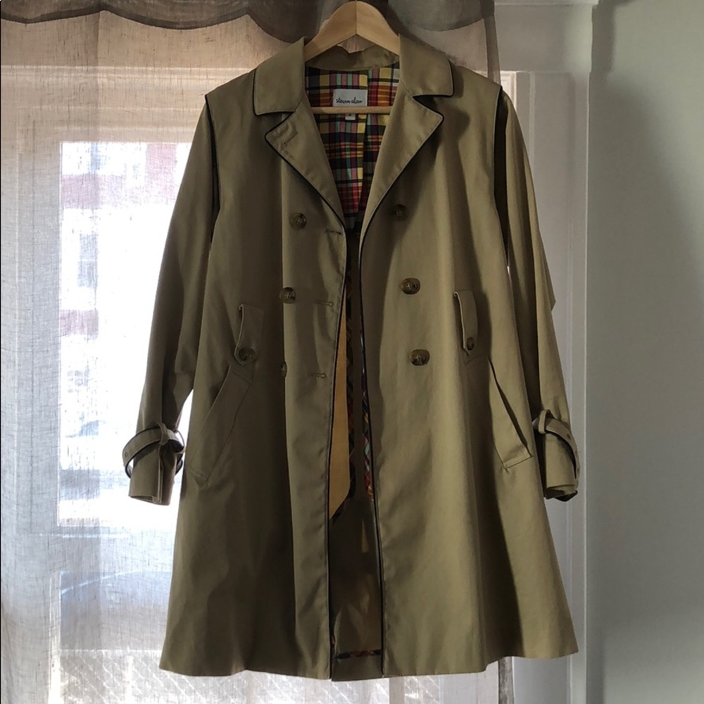 Steven Alan tan trench coat jacket 4